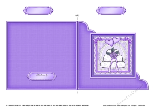 Wedding Cake - Quick Cut and Fold Corner Card 
