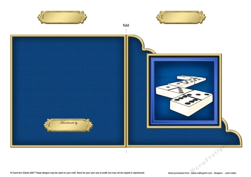 Dominoes Quick Cut and Fold Corner Card 