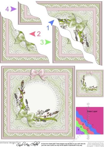 Pretty Bluebells - Wavy Corner side stacker Topper