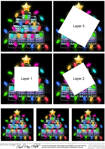 Fun Christmas Smart Phones - Twisted Tunnel Topper
