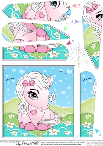 Cute Little Pony Fan Pyramage Topper