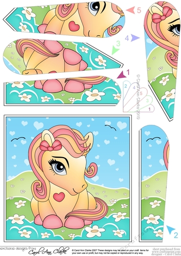 Cute Little Pony Fan Pyramage Topper