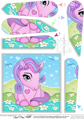 Cute Little Pony Fan Pyramage Topper