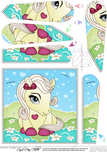 Cute Little Pony Fan Pyramage Topper