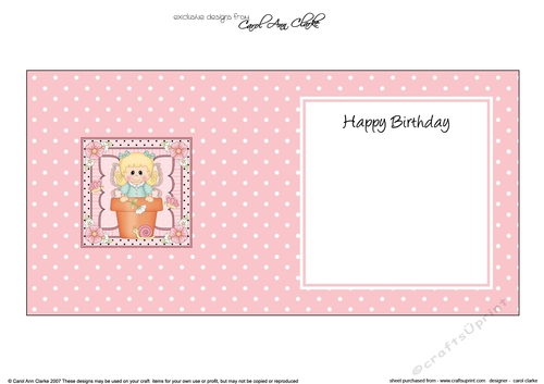 Flower Pot Friends Cute Little Fairy square landscape insert