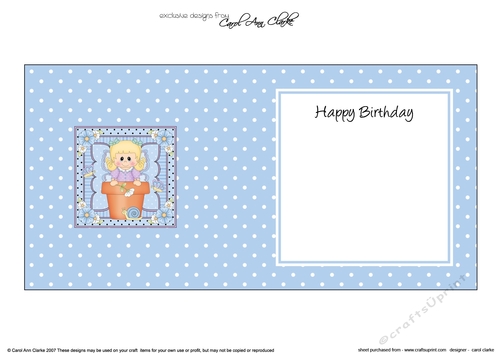 Flower Pot Friends Cute Little Fairy square landscape insert