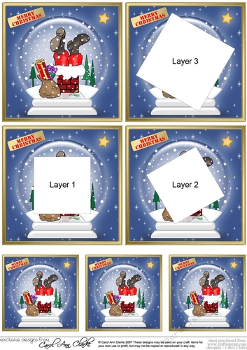 Christmas Santa got Stuck! -  Snowglobe Twisted Tunnel Topper