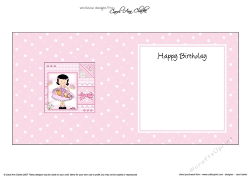 Cute Girlz & Lace square landscape insert