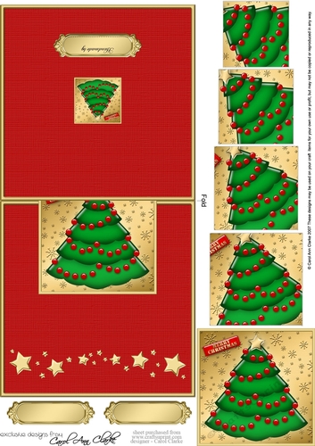 Elegant Christmas Tree - No-Hole Over the Edge with a spiral pyramid topper