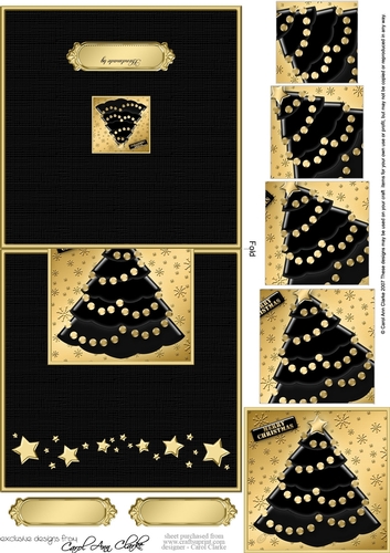Elegant Christmas Tree - No-Hole Over the Edge with a spiral pyramid topper