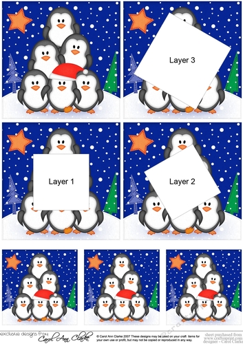 Cute Christmas Penguin Felties - Twisted Tunnel Topper