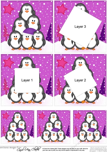 Cute Christmas Penguin Felties - Twisted Tunnel Topper