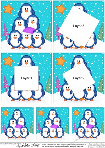 Cute Christmas Penguin Felties - Twisted Tunnel Topper