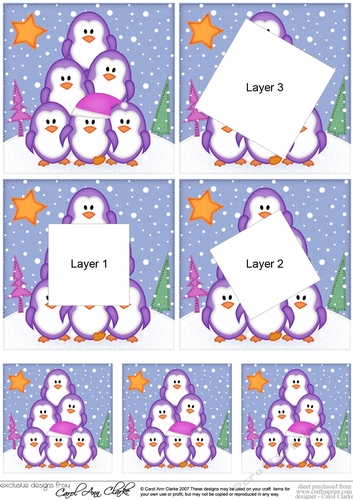 Cute Christmas Penguin Felties - Twisted Tunnel Topper
