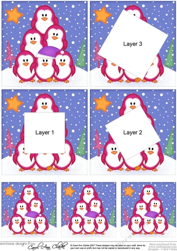 Cute Christmas Penguin Felties - Twisted Tunnel Topper