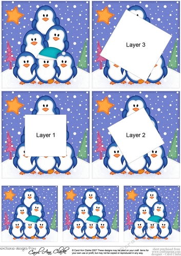 Cute Christmas Penguin Felties - Twisted Tunnel Topper