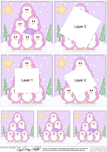 Cute Christmas Penguin Felties - Twisted Tunnel Topper