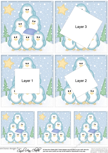 Cute Christmas Penguin Felties - Twisted Tunnel Topper