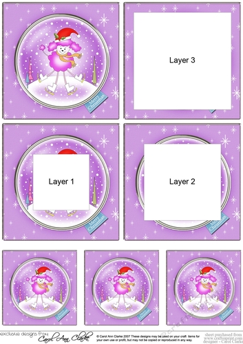 Cute Christmas Poodle Dog in a Snowy Round Window - Tunnel Topper