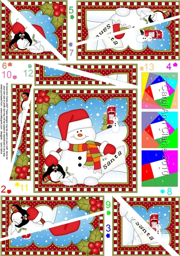 Christmas Twisted Spiral Side Stacker Snowman Oli