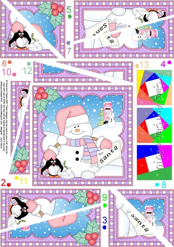 Christmas Twisted Spiral Side Stacker Snowman Oli