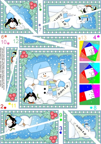 Christmas Twisted Spiral Side Stacker Snowman Oli