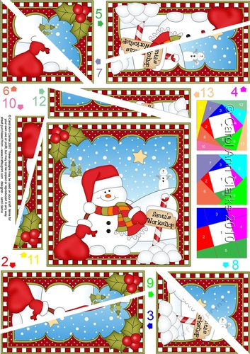 Christmas Twisted Spiral Side Stacker Snowman Oli