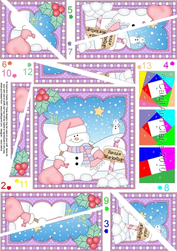 Christmas Twisted Spiral Side Stacker Snowman Oli