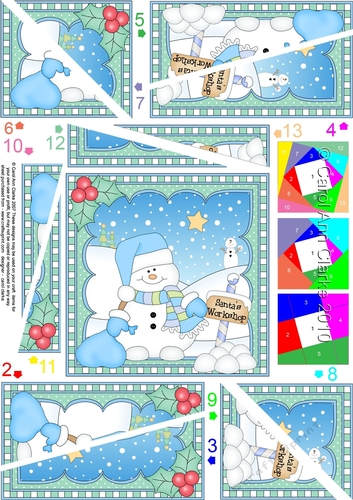 Christmas Twisted Spiral Side Stacker Snowman Oli