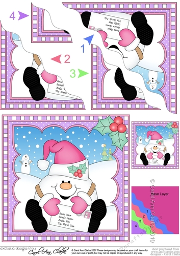 Christmas Snowball Sam Wavey Corner Stacker