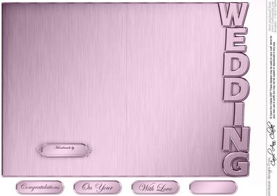 5 x 7 Elegant Metallic Wedding Shaped Card