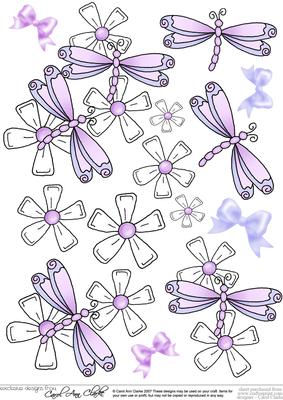 Dreamy Dragonflies 3D Decoupage Sheet
