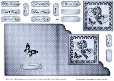 Elegant Romance Cut and Fold Corner Card