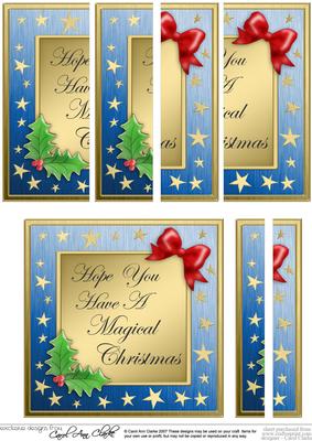 Elegant Christmas Greeting Card with Side Stacker Topper