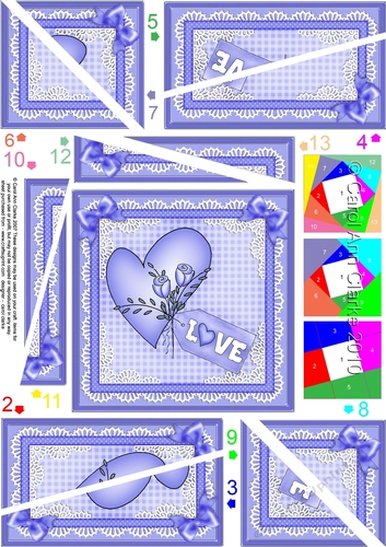 Love Heart with Roses - Twisted Spiral Side Stacker
