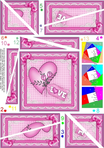 Love Heart with Roses - Twisted Spiral Side Stacker
