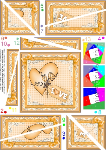Love Heart with Roses - Twisted Spiral Side Stacker