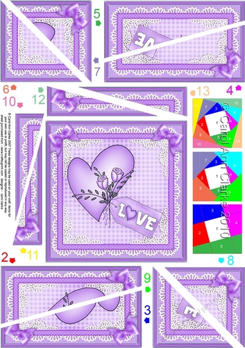 Love Heart with Roses - Twisted Spiral Side Stacker