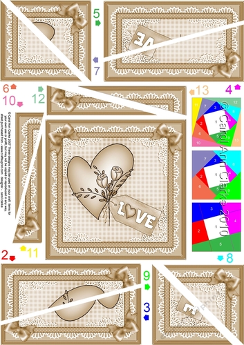 Love Heart with Roses - Twisted Spiral Side Stacker