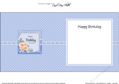 A Touch of Elegance Birthday Flowers Pearls and Lace square landscape insert