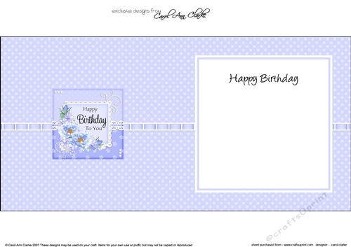 A Touch of Elegance Birthday Flowers Pearls and Lace square landscape insert