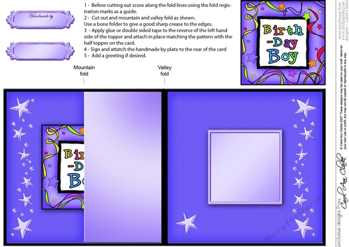 Birthday Boy No-Hole Fold Back Card
