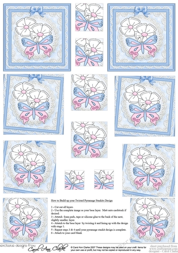Fluttery Butterfly Twisted Pyramage sheet