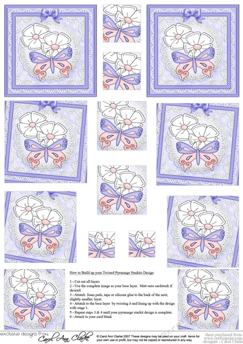 Fluttery Butterfly Twisted Pyramage sheet