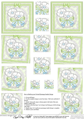 Fluttery Butterfly Twisted Pyramage sheet