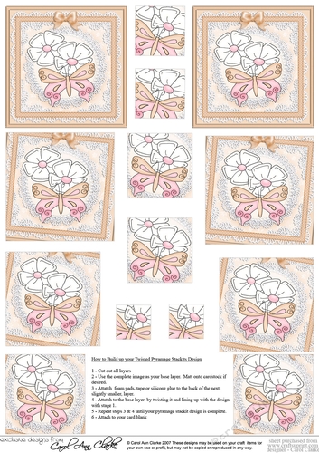 Fluttery Butterfly Twisted Pyramage sheet