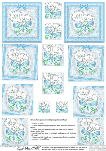 Fluttery Butterfly Twisted Pyramage sheet