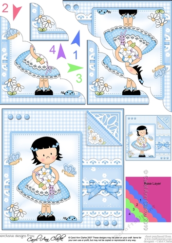 Cute Girlz & Lace Scalloped Corner Stacker