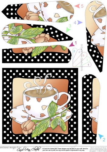 Coffee Time Fan Pyramage Topper