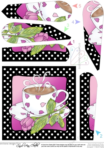 Coffee Time Fan Pyramage Topper